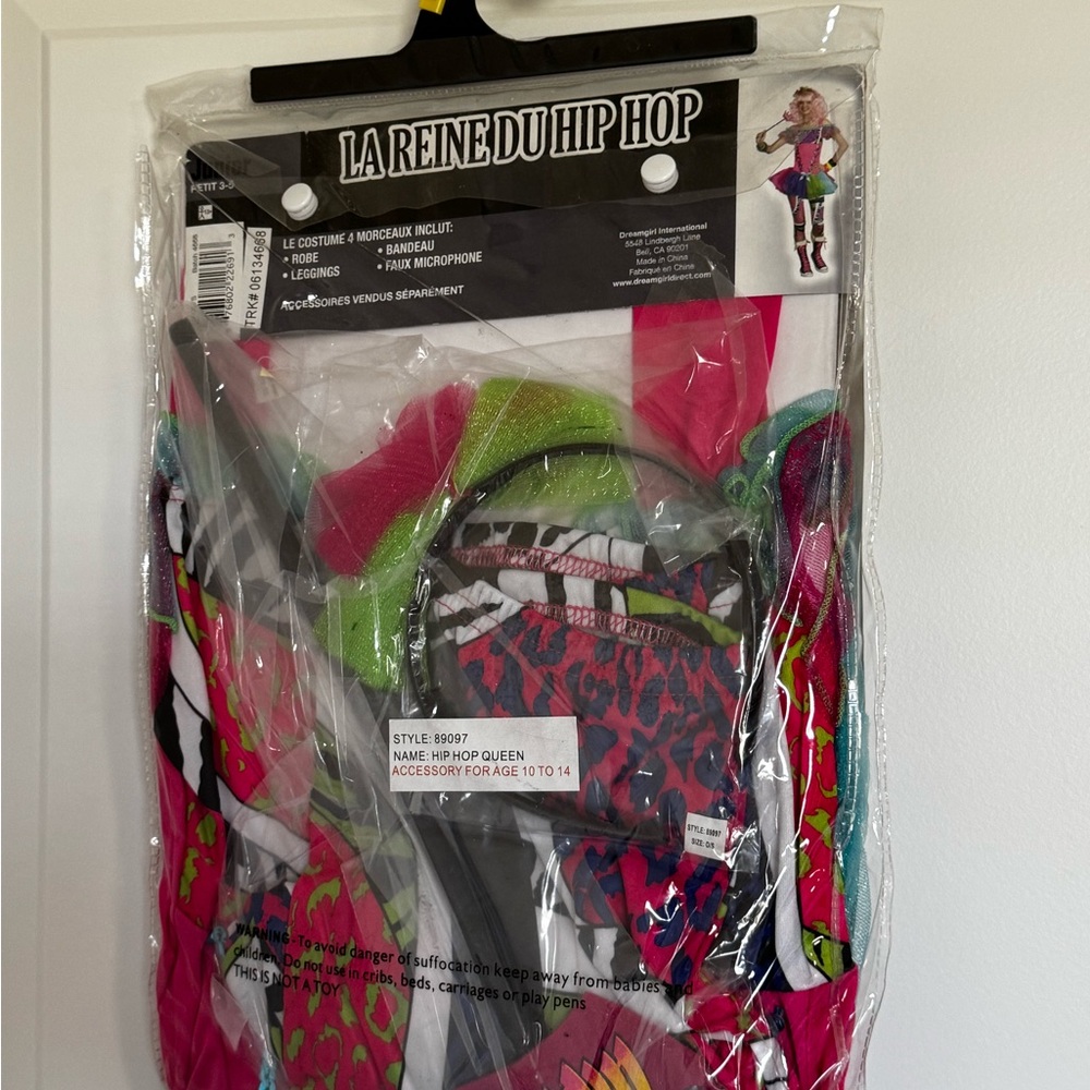 Dreamgirl Hip Hop Queen Costume - Pink and Multicolor - Picture 5 of 7